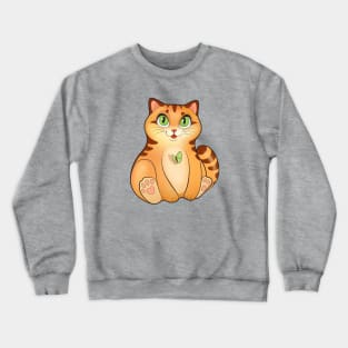 Cute kitten, Red Kitty Cat Crewneck Sweatshirt